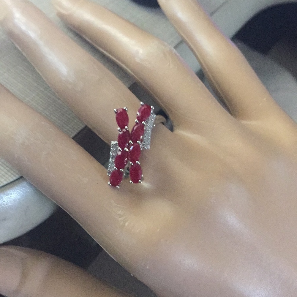 Astonishing Ruby Gemstone Silver Ring 925 - image 5
